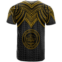 Palau T Shirt Polynesian Armor Style Gold - Polynesian Pride