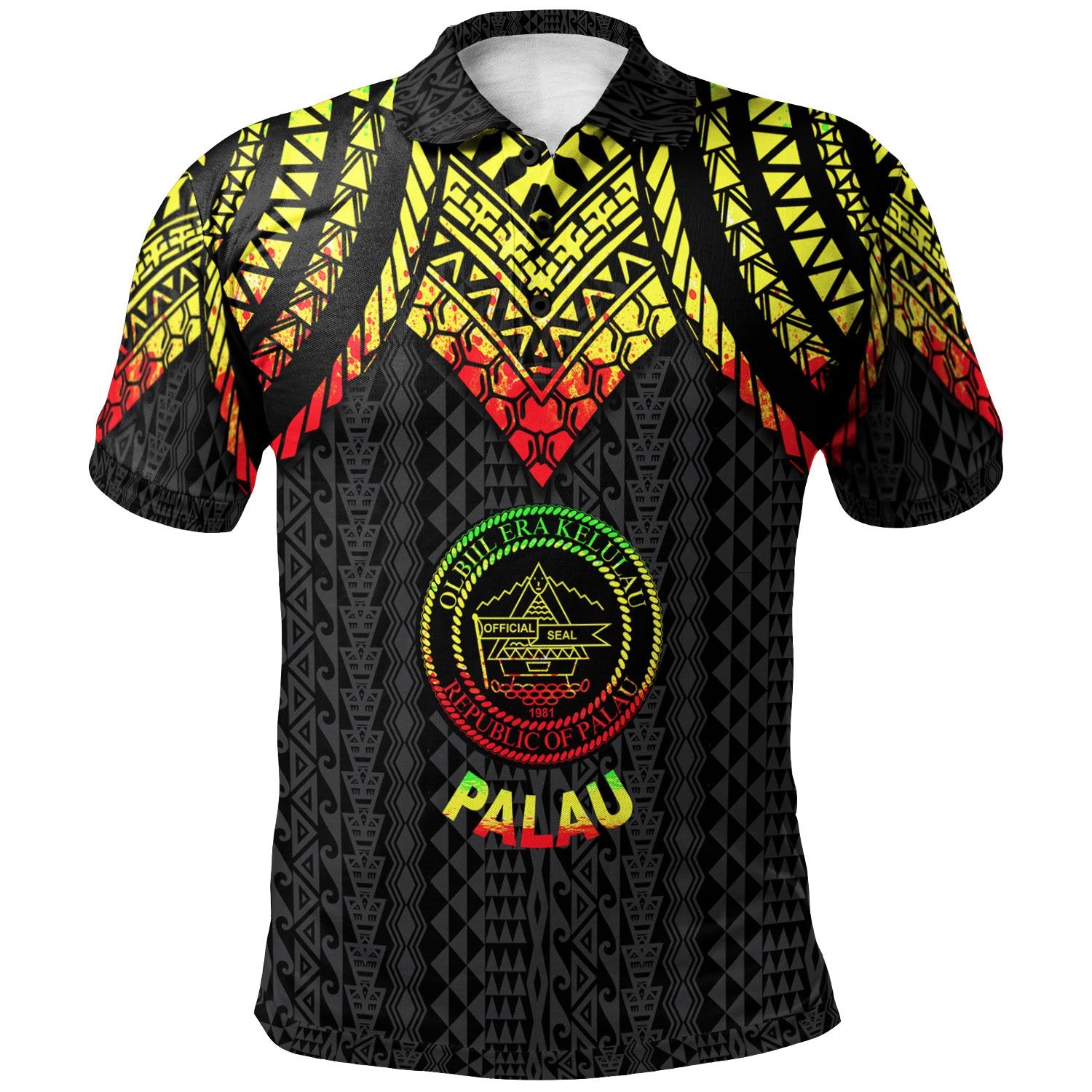 Palau Polo Shirt Polynesian Armor Style Reagge Unisex Reggae - Polynesian Pride