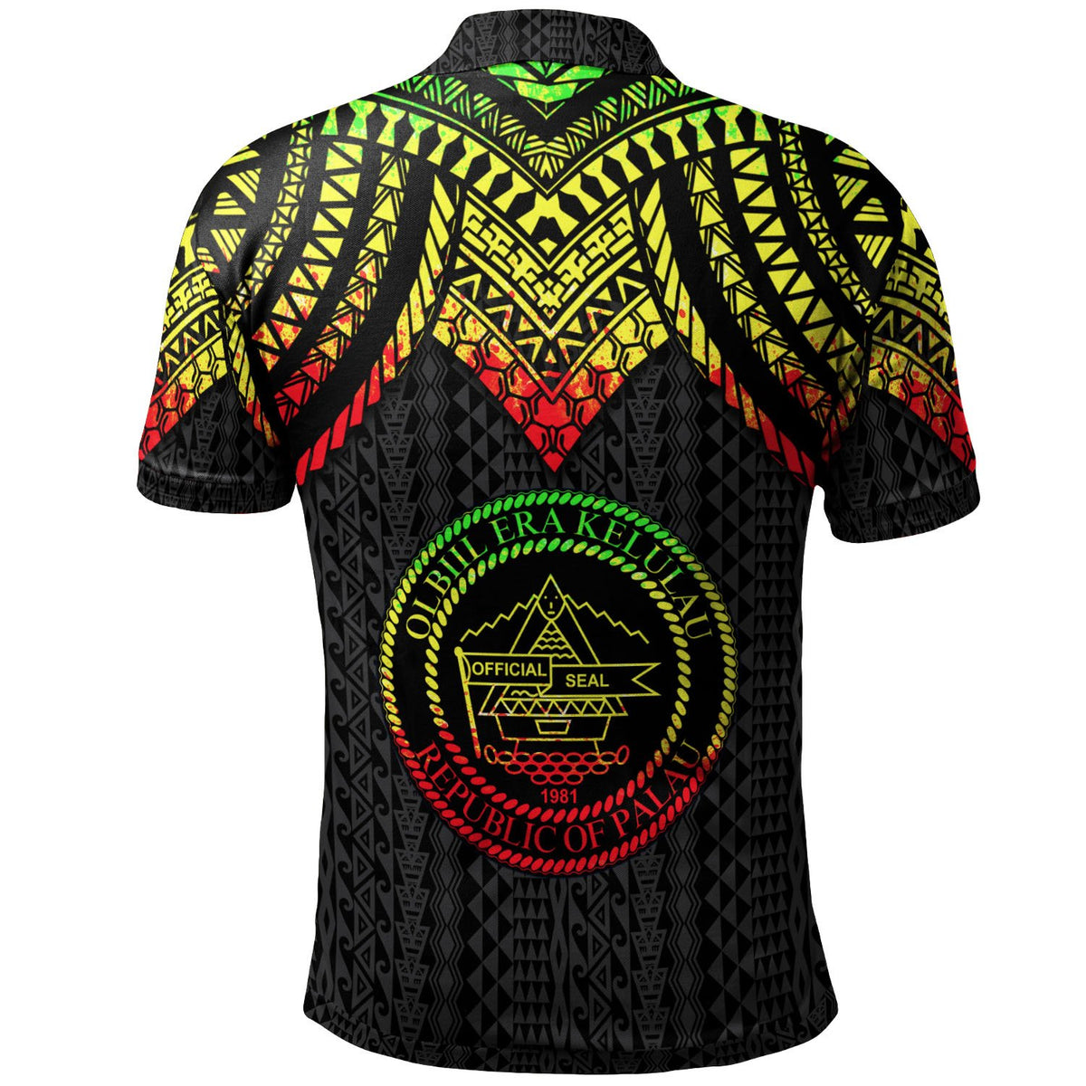 Palau Polo Shirt Polynesian Armor Style Reagge - Polynesian Pride