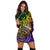 Palau Women Hoodie Dress - Rainbow Polynesian Pattern - Polynesian Pride