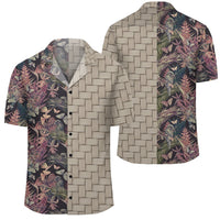 Palm Leaves Tropical Flowers Lauhala Moiety Hawaiian Shirt Unisex Art - Polynesian Pride