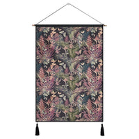 Palm Leaves, Tropical Flowers Hanging Poster - AH Hanging Poster 43 x 65 cm Cotton And Linen - Polynesian Pride