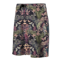 Palm Leaves, Tropical Flowers Board Shorts - Polynesian Pride