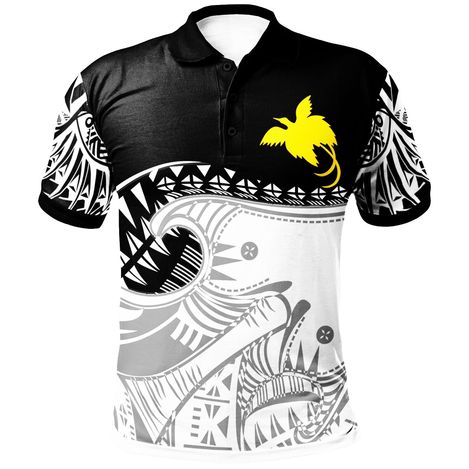 Papua New Guinea Custom Polo Shirt Dynamic Sport Style Unisex Black - Polynesian Pride