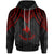 Papua New Guinea Custom Hoodie Polynesian Armor Style Red Unisex Red - Polynesian Pride