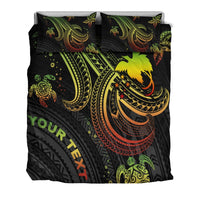 Papua New Guinea Custom Personalised Bedding Set - Reggae Turtle - Polynesian Pride