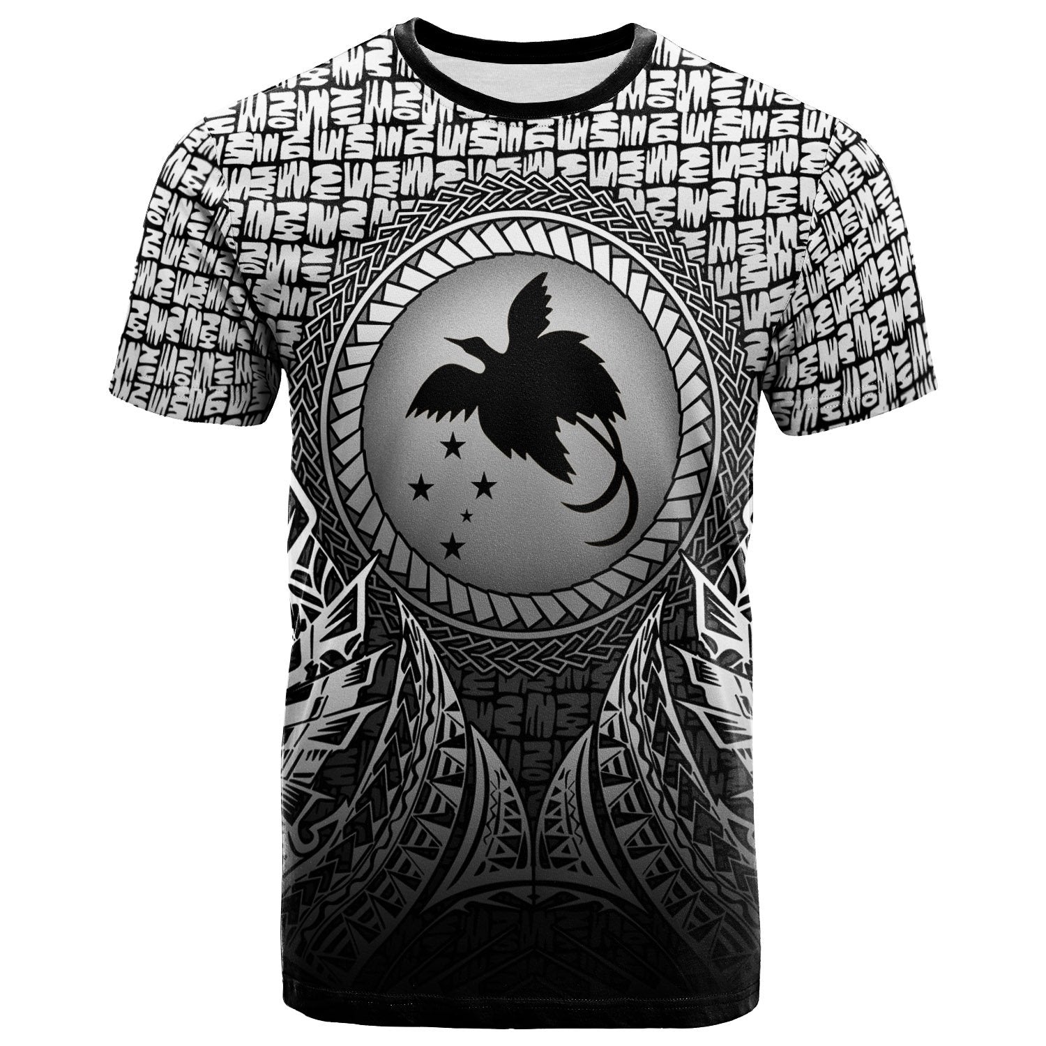Papua New Guinea T Shirt Circle Pattern Black Unisex Black - Polynesian Pride
