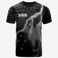 Papua New Guinea T Shirt Papua New Guinea Flag Lighting Thunder Unisex Black - Polynesian Pride