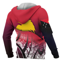 Papua New Guinea Flag Hoodie Polynesian Pattern - Polynesian Pride