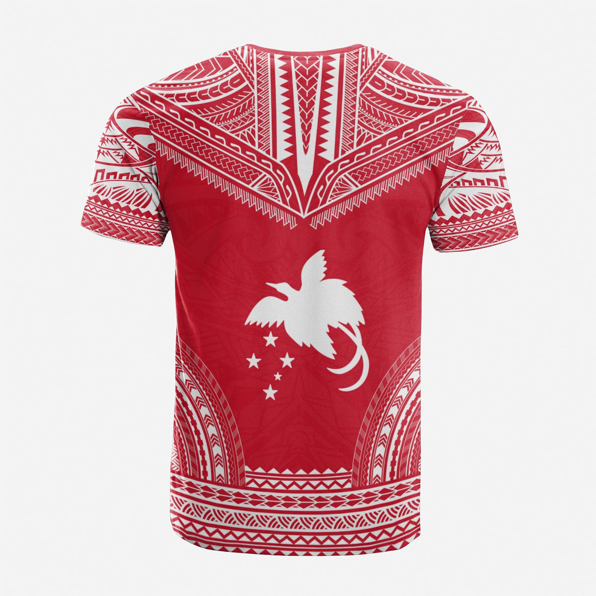 Papua New Guinea Custom T Shirt Papua New Guinea Coat Of Arms Polynesian Chief Tattoo Black Version Unisex Black - Polynesian Pride