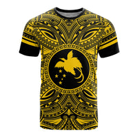 Papua New Guinea All T Shirt Papua New Guinea Flag Polynesian Gold Black Unisex Gold - Polynesian Pride