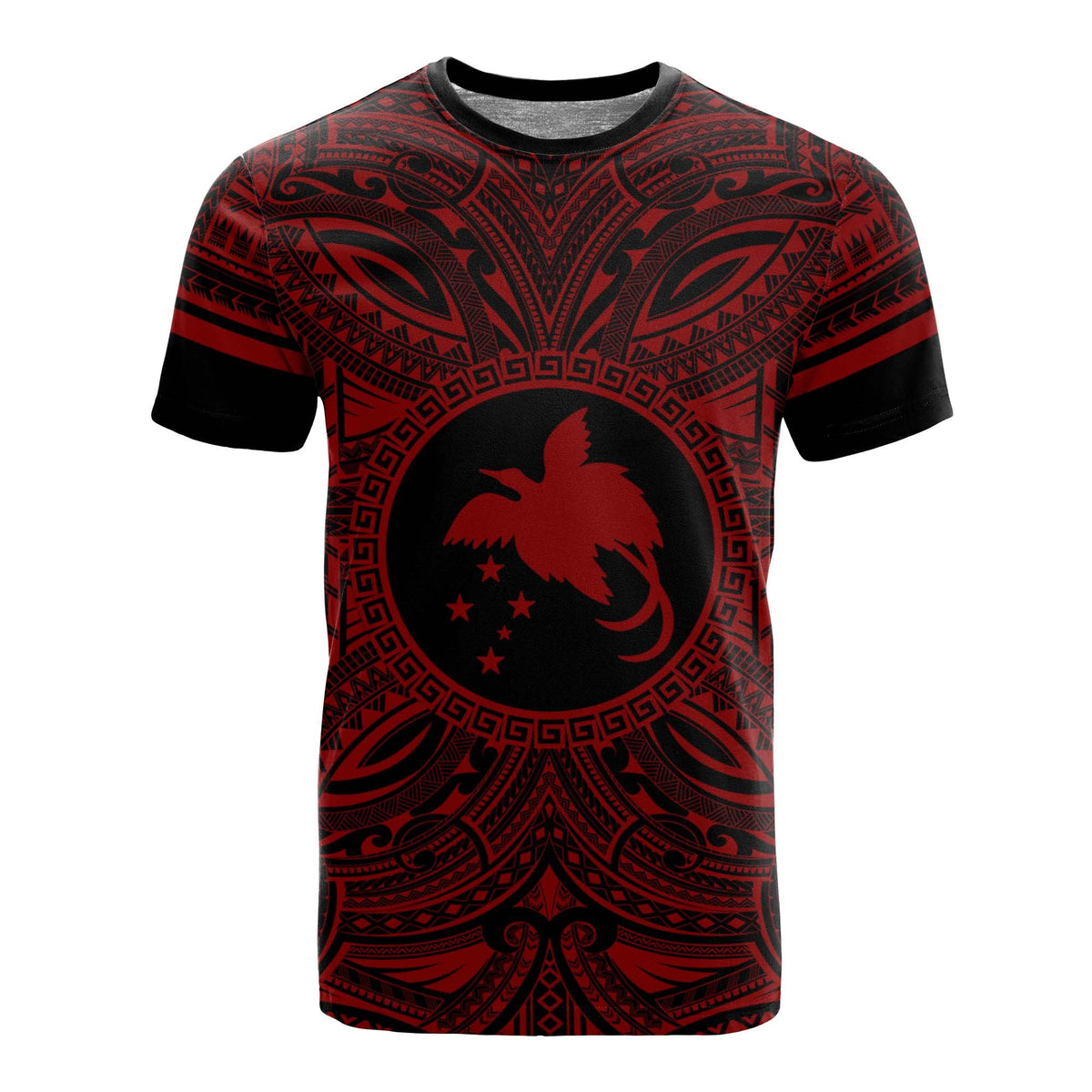 Papua New Guinea All T Shirt Papua New Guinea Flag Polynesian Red Black Unisex Red - Polynesian Pride