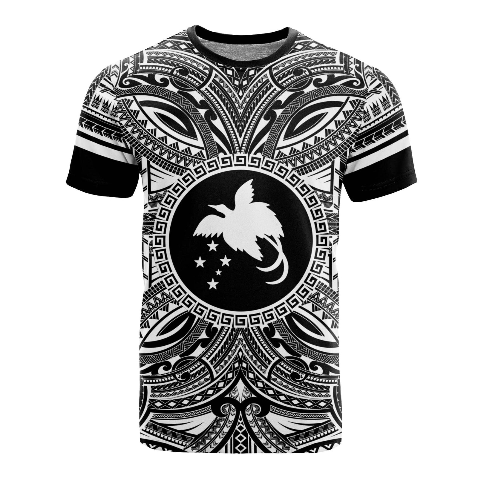 Papua New Guinea All T Shirt Papua New Guinea Flag Polynesian White Black Unisex Black - Polynesian Pride