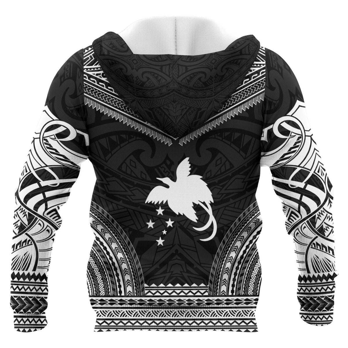 Papua New Guinea Polynesian Chief Custom Hoodie Black Version Unisex Black - Polynesian Pride