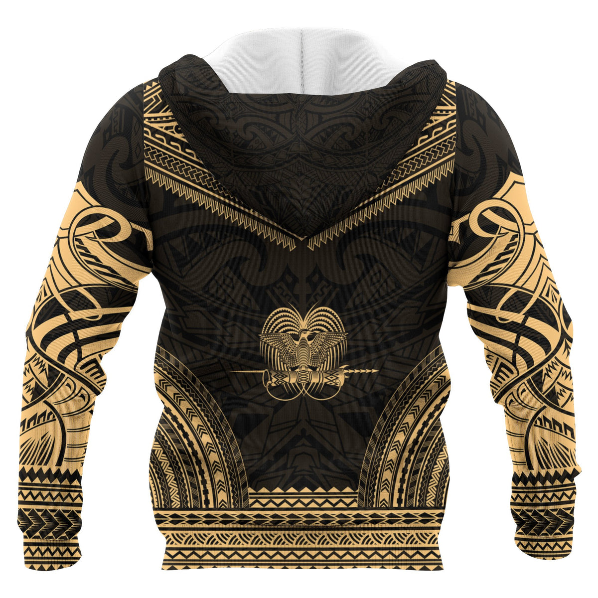 Papua New Guinea Polynesian Chief Custom Hoodie Gold Version Unisex Gold - Polynesian Pride