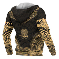 Papua New Guinea Polynesian Chief Custom Hoodie Gold Version - Polynesian Pride