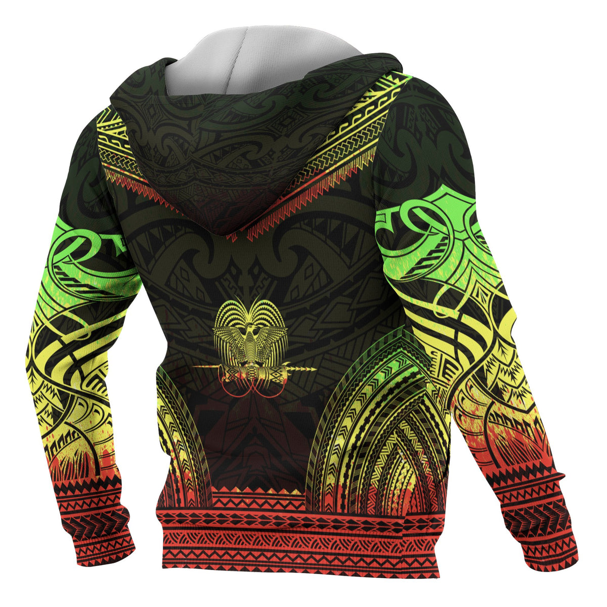 Papua New Guinea Polynesian Chief Custom Hoodie Reggae Version - Polynesian Pride