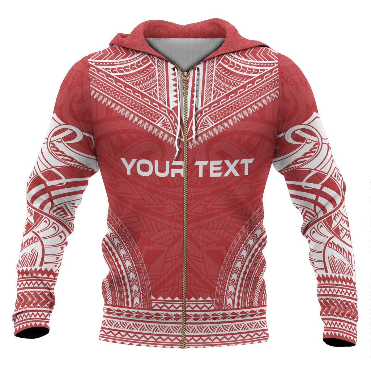 Papua New Guinea Polynesian Chief Custom Zip up Hoodie Flag Version - Polynesian Pride