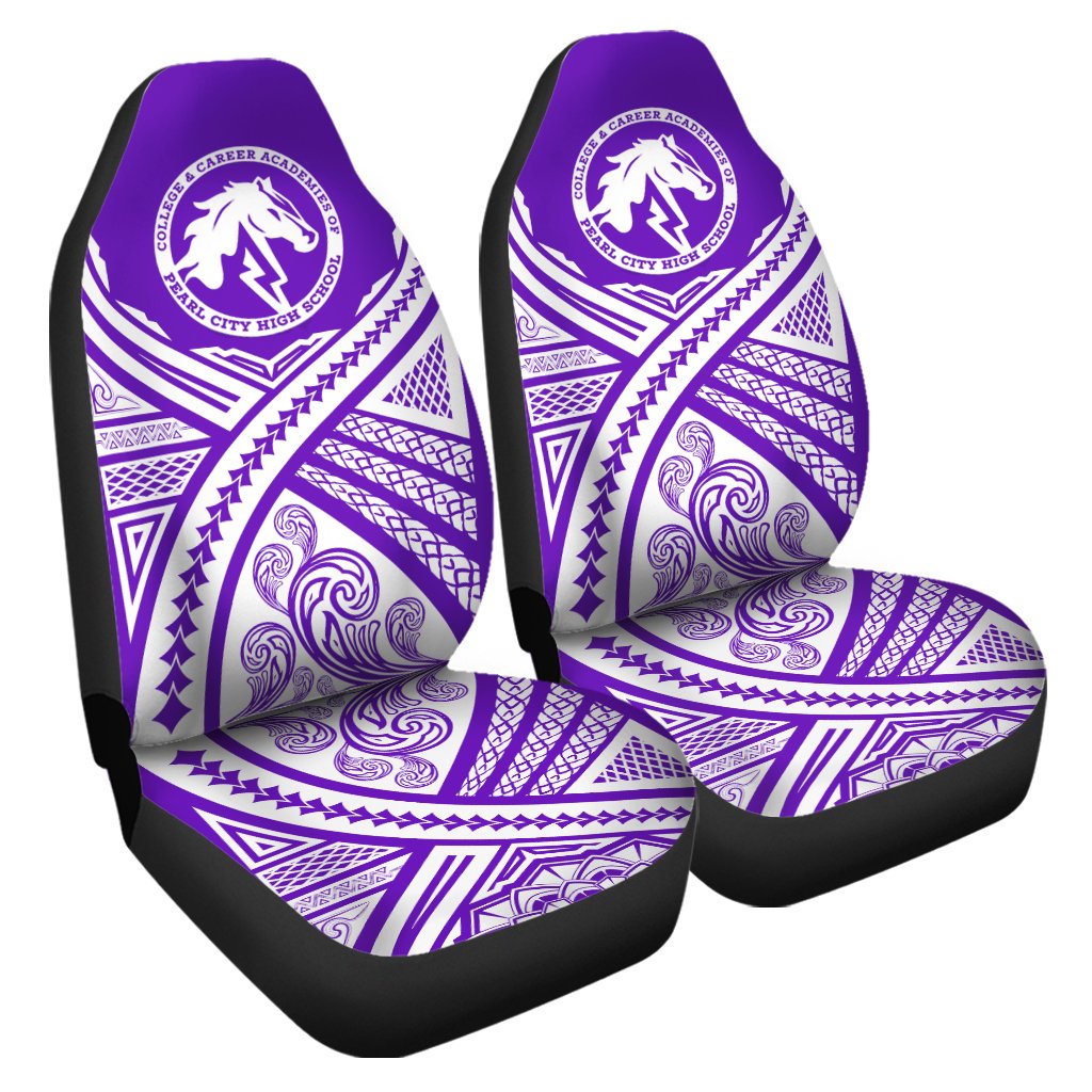 Hawaii Car Seat Cover - Pearl City High Car Seat Cover - AH Universal Fit Purple - Polynesian Pride