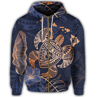 Personalized Hawaii Polynesian Aloha Po Turtle Hibiscus Tropical Zip Hoodie Special Edition - Polynesian Pride