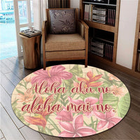 Hawaii Tropical Hibiscus Plumeria Round Carpet - AH - Polynesian Pride