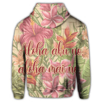 Hawaiian Tropical Hibiscus Plumeria Hoodie - Polynesian Pride