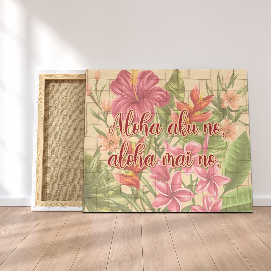 Hawaii Tropical Hibiscus Plumeria Canvas - AH Canvas Poly-cotton - Polynesian Pride