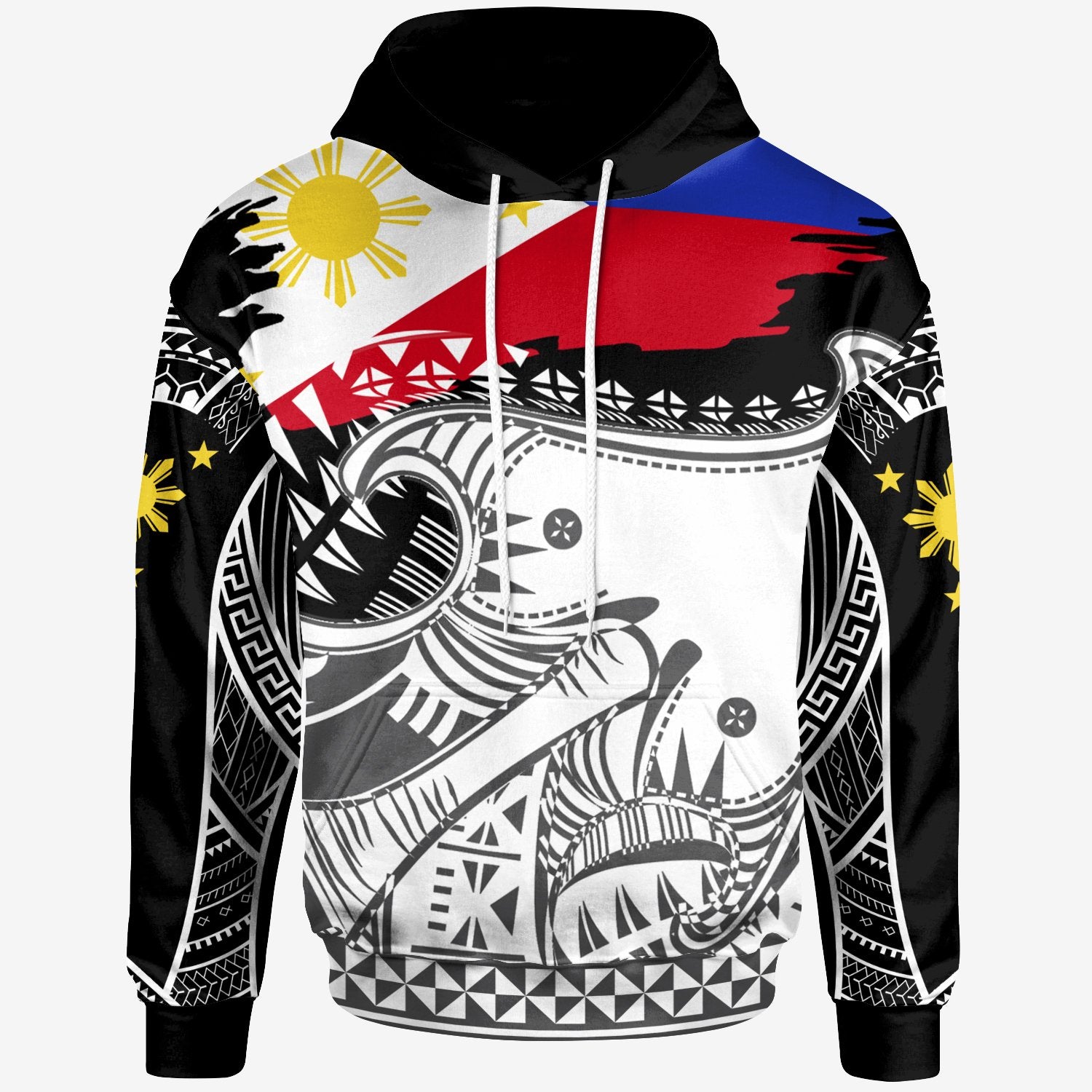 Philippines Custom Hoodie Dynamic Sport Style Unisex Black - Polynesian Pride