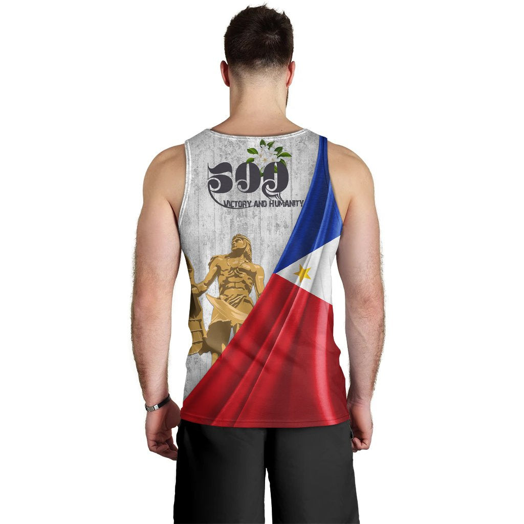 Philippines Men's Tank Top - 500th Victory And Humanity Style Flag - Polynesian Pride