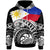 Philippines Hoodie Ethnic Style With Round Black White Pattern Unisex Black - Polynesian Pride