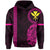 Polynesian Kakau Kanaka Flag of Hawaii Hoodie Pink - Polynesian Pride