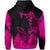 Hawaii Polynesian Hoodie Zip Warrior Ikaika Benjamin Style Pink - Polynesian Pride