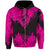Hawaii Polynesian Hoodie Zip Warrior Ikaika Benjamin Style Pink - Polynesian Pride