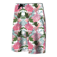 Pink Monstera And Green Tropical Leaves Board Shorts - Polynesian Pride