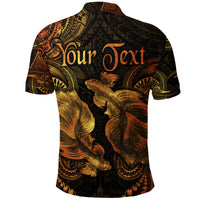 Custom Pisces Zodiac Polynesian Polo Shirt Unique Style Gold LT8 Gold - Polynesian Pride