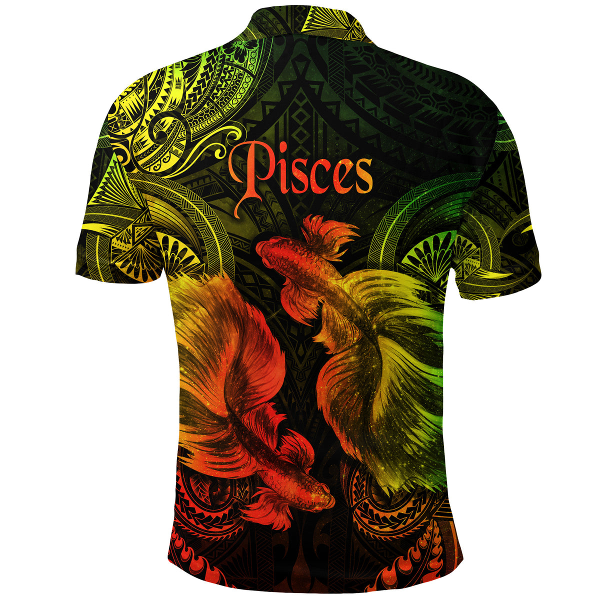 Pisces Zodiac Polynesian Polo Shirt Unique Style Reggae LT8 - Polynesian Pride