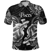 Pisces Zodiac Polynesian Polo Shirt Unique Style Black LT8 - Polynesian Pride
