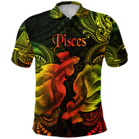 Pisces Zodiac Polynesian Polo Shirt Unique Style Reggae LT8 - Polynesian Pride