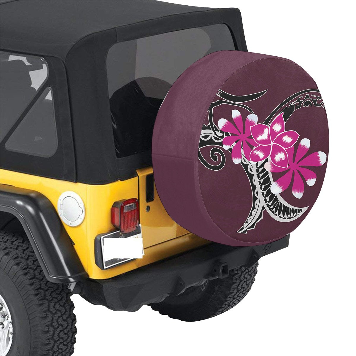 Plumeria Polynesia Pink Spare Tire Cover AH - Polynesian Pride