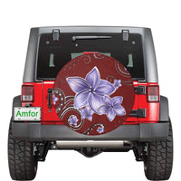 Plumeria Violet Polynesia Red Spare Tire Cover AH Red - Polynesian Pride