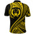 Pohnpei Polo Shirt Federated States of Micronesia Gold Wave Style LT9 - Polynesian Pride