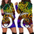 Pohnpei Custom Personalised Hoodie Dress - Rainbow Polynesian Pattern Rainbow - Polynesian Pride