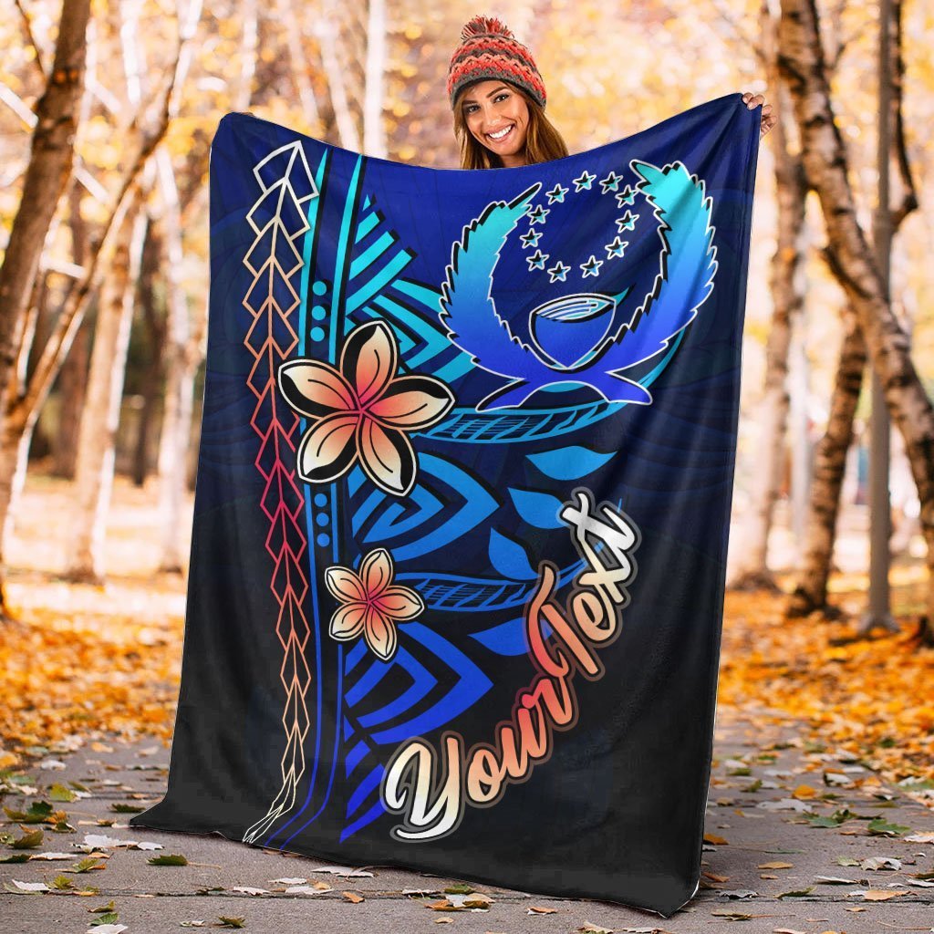Pohnpei Custom Personalised Premium Blanket - Vintage Tribal Mountain - Polynesian Pride