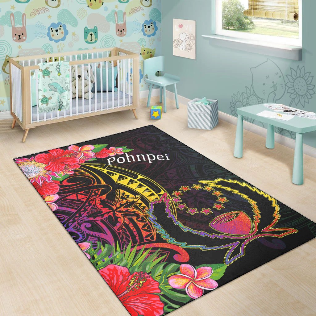 Pohnpei Area Rug - Tropical Hippie Style - Polynesian Pride