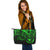 Pohnpei Leather Tote - Green Color Cross Style - Polynesian Pride