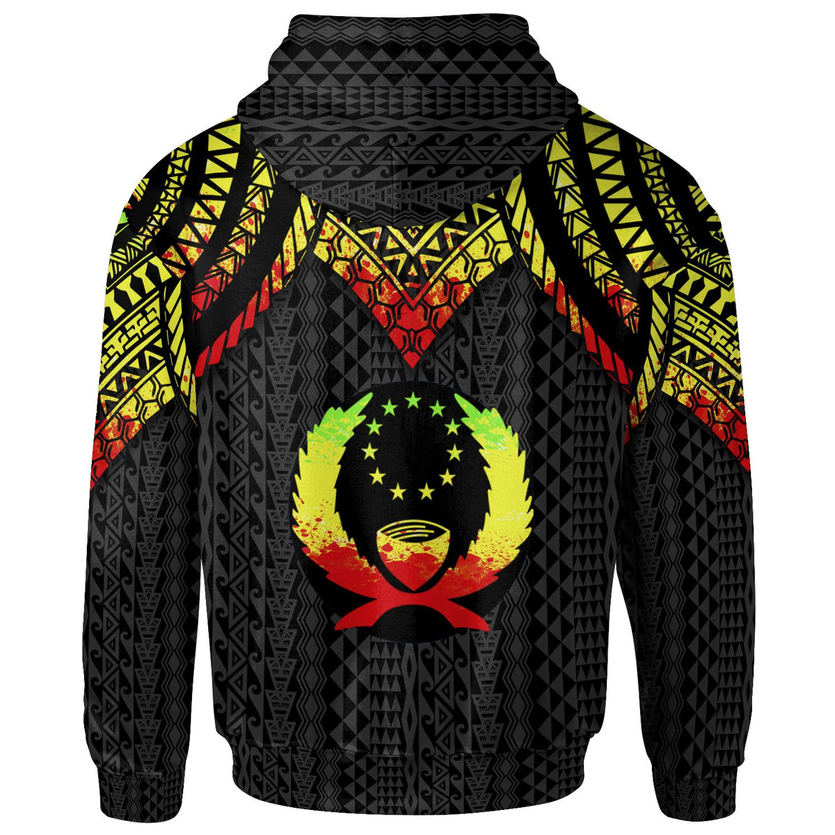Pohnpei Zip up Hoodie Polynesian Armor Style Reagge - Polynesian Pride