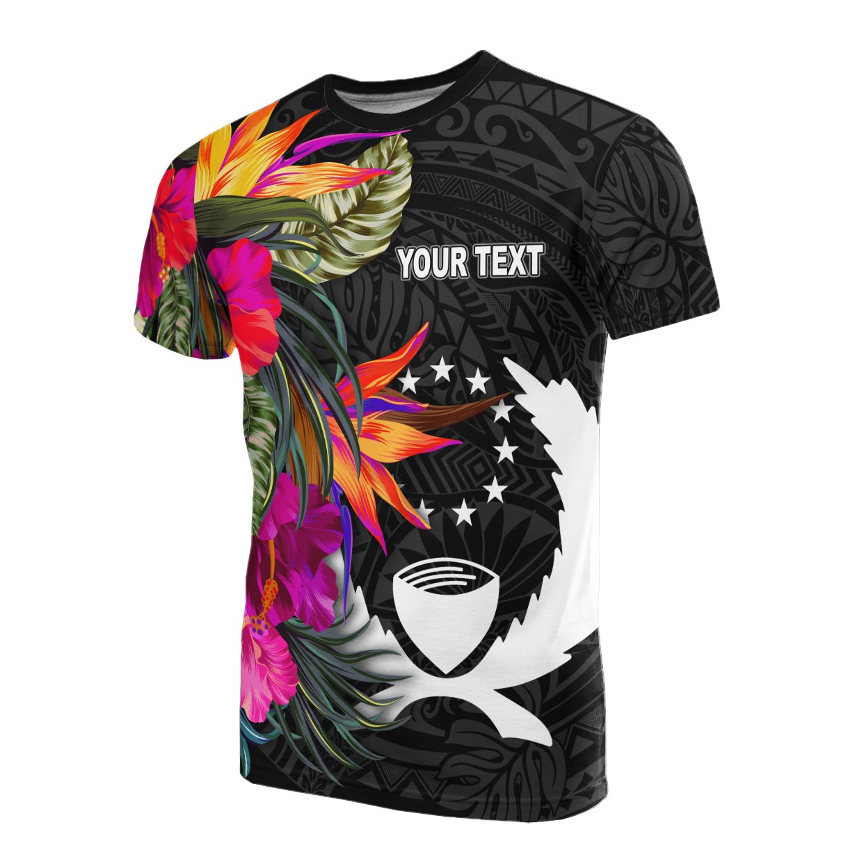 Pohnpei Micronesian Custom T Shirt Hibiscus Pattern Unisex Black - Polynesian Pride