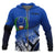 Pohnpei Coat of Arms Zip up Hoodie Polynesian Pattern Unisex Blue - Polynesian Pride