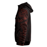 Micronesia All Over Print Hoodie Pohnpei In My Heart Red - Polynesian Pride