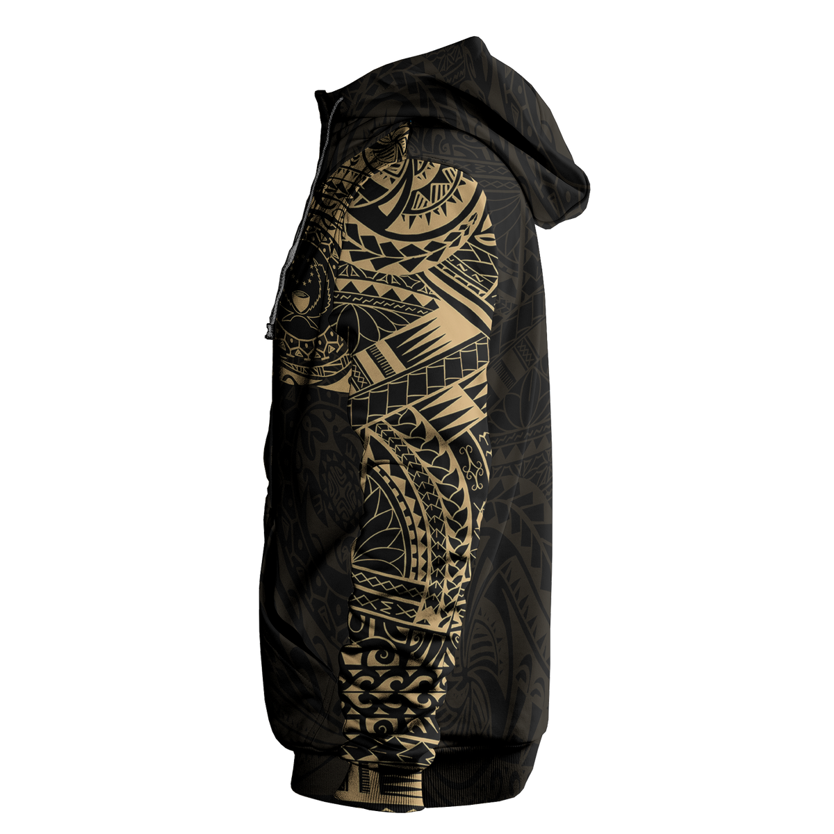 Micronesia All Over Print Hoodie Pohnpei In My Heart Gold - Polynesian Pride